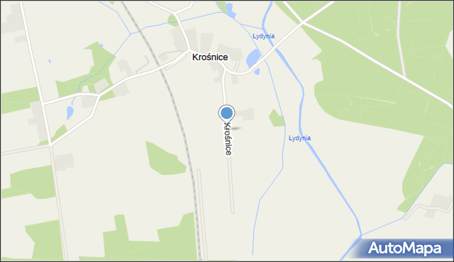 Krośnice gmina Stupsk, Krośnice, mapa Krośnice gmina Stupsk