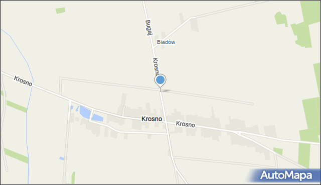 Krosno gmina Gorzkowice, Krosno, mapa Krosno gmina Gorzkowice