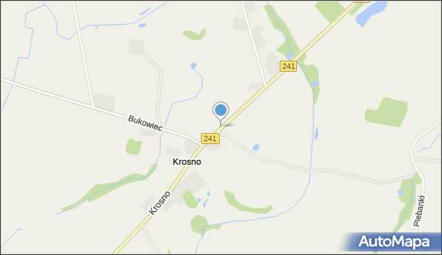 Krosno gmina Wągrowiec, Krosno, mapa Krosno gmina Wągrowiec