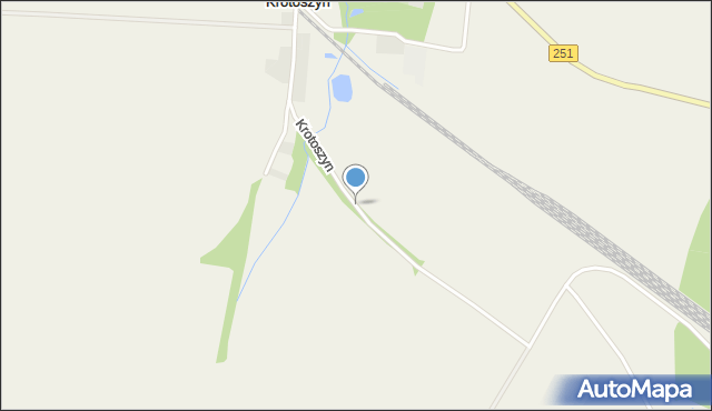 Krotoszyn gmina Barcin, Krotoszyn, mapa Krotoszyn gmina Barcin
