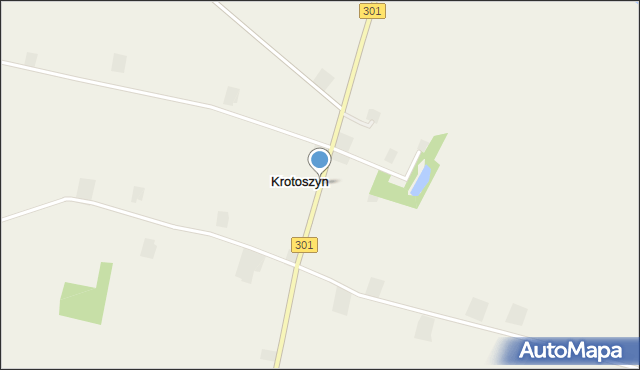 Krotoszyn gmina Osięciny, Krotoszyn, mapa Krotoszyn gmina Osięciny