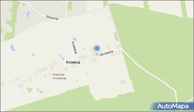 Krowica, Krowica, mapa Krowica