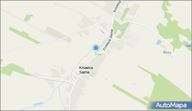 Krowica Sama, Krowica Sama, mapa Krowica Sama