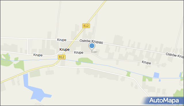 Krupe, Krupe, mapa Krupe