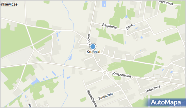 Krupniki, Krupniki, mapa Krupniki