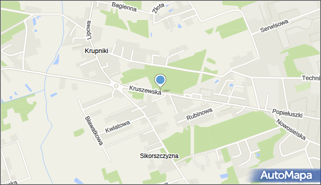 Krupniki, Kruszewska, mapa Krupniki