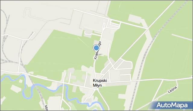 Krupski Młyn, Krasickiego, mapa Krupski Młyn