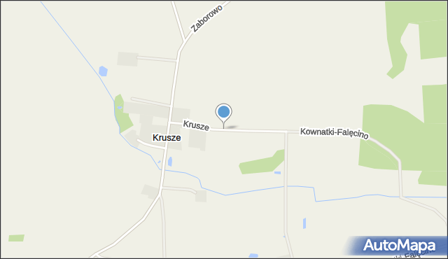 Krusze gmina Janowiec Kościelny, Krusze, mapa Krusze gmina Janowiec Kościelny