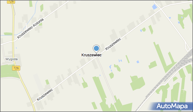 Kruszewiec gmina Opoczno, Kruszewiec, mapa Kruszewiec gmina Opoczno