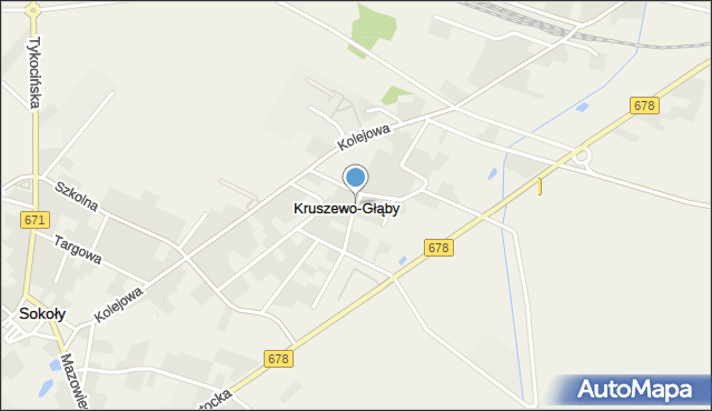 Kruszewo-Głąby, Kruszewo-Głąby, mapa Kruszewo-Głąby