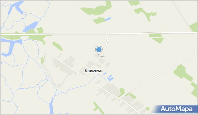 Kruszewo gmina Choroszcz, Kruszewo, mapa Kruszewo gmina Choroszcz