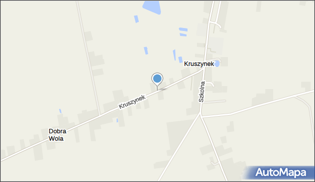 Kruszynek gmina Włocławek, Kruszynek, mapa Kruszynek gmina Włocławek