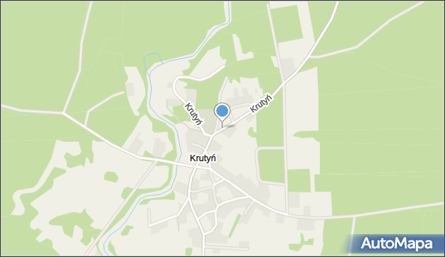 Krutyń, Krutyń, mapa Krutyń