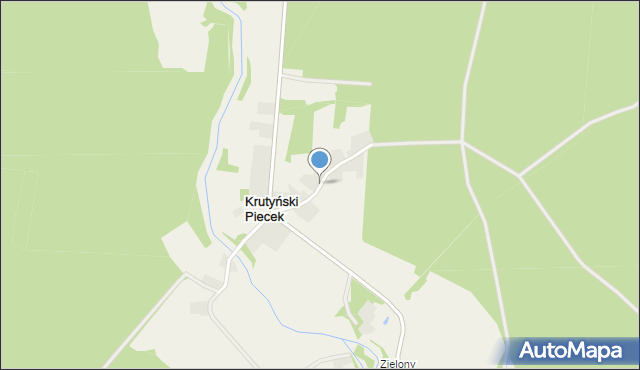 Krutyński Piecek, Krutyński Piecek, mapa Krutyński Piecek