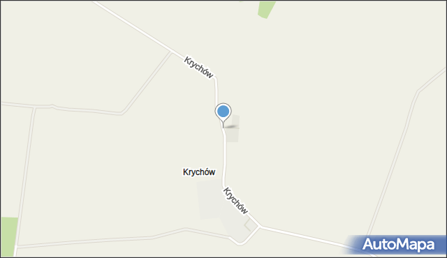 Krychów, Krychów, mapa Krychów