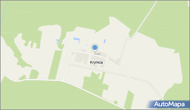 Krynica gmina Narewka, Krynica, mapa Krynica gmina Narewka