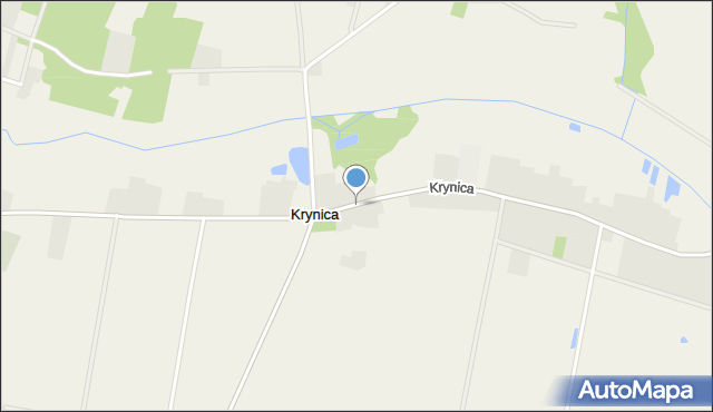 Krynica gmina Suchożebry, Krynica, mapa Krynica gmina Suchożebry