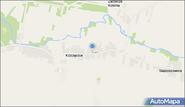 Krzcięcice, Krzcięcice, mapa Krzcięcice