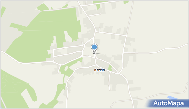 Krzcin, Krzcin, mapa Krzcin