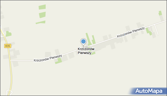 Krzczonów Pierwszy, Krzczonów Pierwszy, mapa Krzczonów Pierwszy