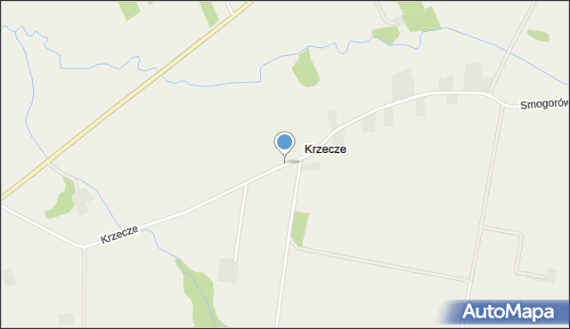 Krzecze, Krzecze, mapa Krzecze