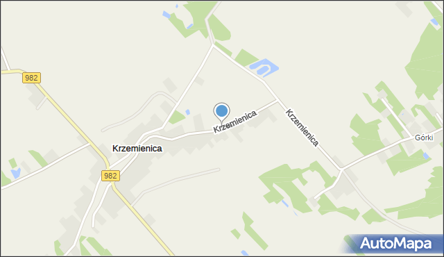 Krzemienica gmina Gawłuszowice, Krzemienica, mapa Krzemienica gmina Gawłuszowice