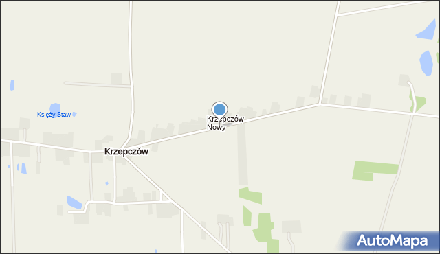 Krzepczów, Krzepczów Nowy, mapa Krzepczów