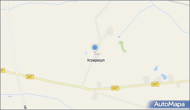 Krzepiszyn gmina Kcynia, Krzepiszyn, mapa Krzepiszyn gmina Kcynia