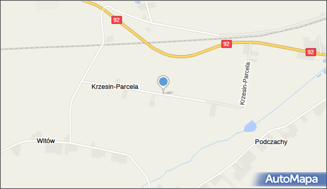 Krzesin-Parcela, Krzesin-Parcela, mapa Krzesin-Parcela