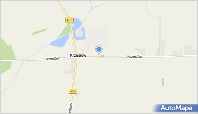 Krześlów, Krześlów, mapa Krześlów