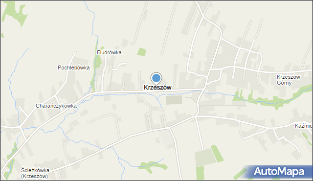 Krzeszów gmina Stryszawa, Krzeszów, mapa Krzeszów gmina Stryszawa