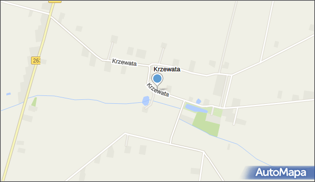 Krzewata, Krzewata, mapa Krzewata