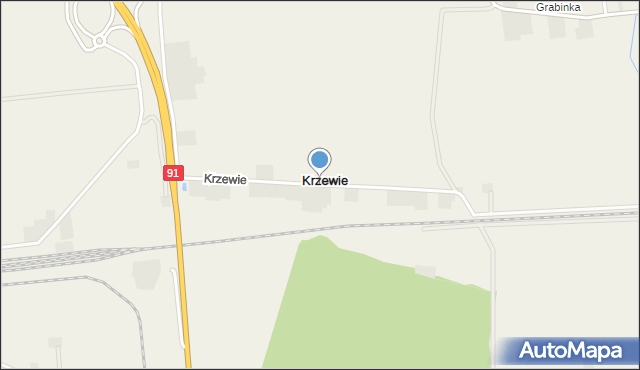 Krzewie gmina Krośniewice, Krzewie, mapa Krzewie gmina Krośniewice
