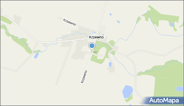 Krzewno gmina Braniewo, Krzewno, mapa Krzewno gmina Braniewo