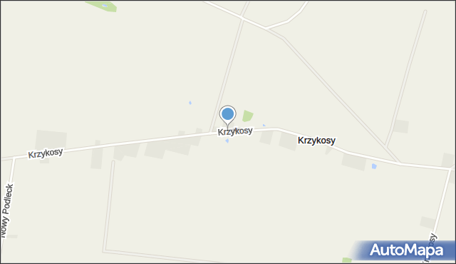 Krzykosy gmina Bulkowo, Krzykosy, mapa Krzykosy gmina Bulkowo