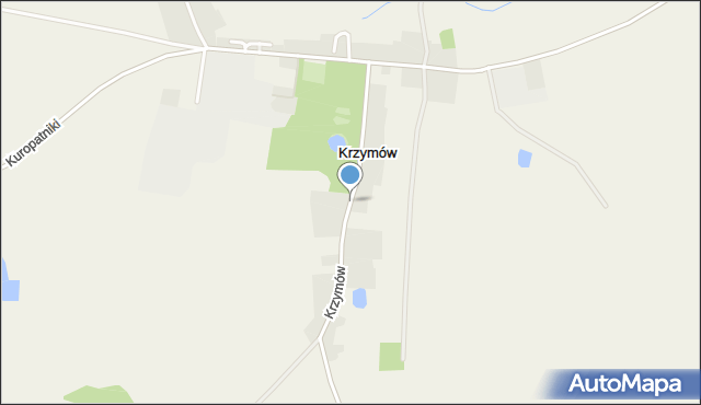 Krzymów gmina Chojna, Krzymów, mapa Krzymów gmina Chojna