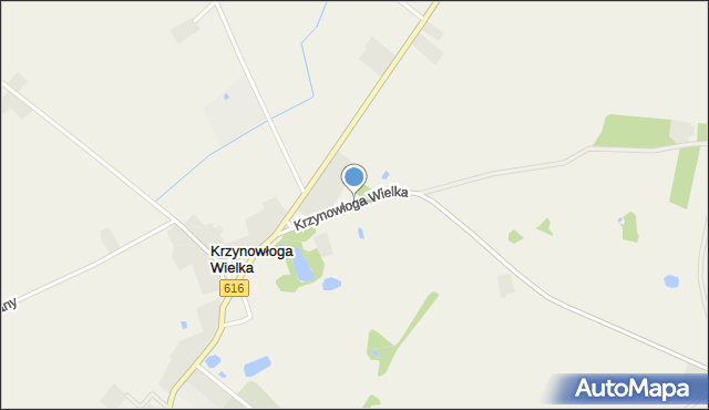 Krzynowłoga Wielka, Krzynowłoga Wielka, mapa Krzynowłoga Wielka