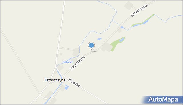 Krzyszczyna, Krzyszczyna, mapa Krzyszczyna