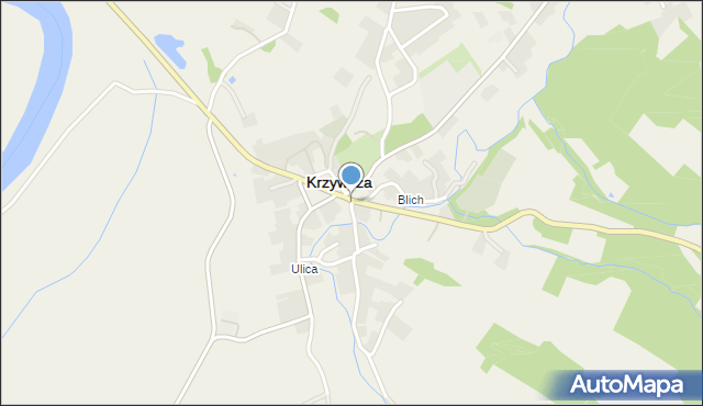 Krzywcza, Krzywcza, mapa Krzywcza