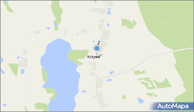 Krzywe gmina Mrągowo, Krzywe, mapa Krzywe gmina Mrągowo