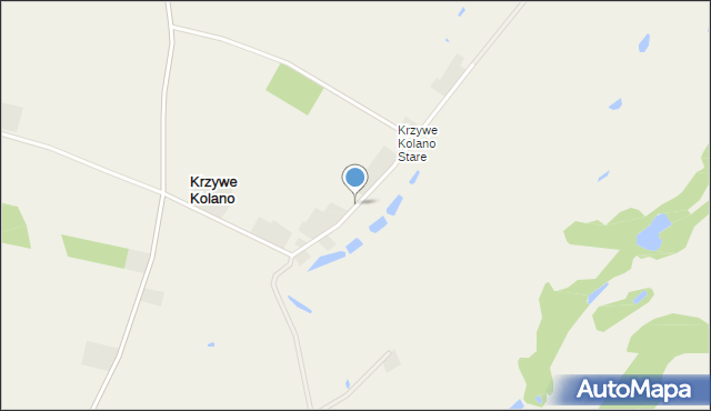 Krzywe Kolano, Krzywe Kolano, mapa Krzywe Kolano