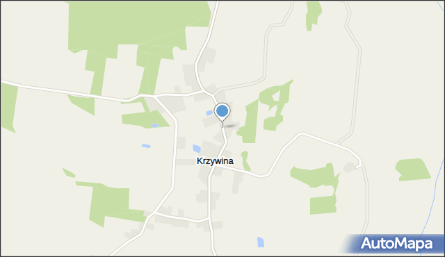 Krzywina, Krzywina, mapa Krzywina