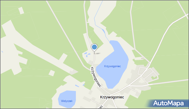 Krzywogoniec, Krzywogoniec, mapa Krzywogoniec