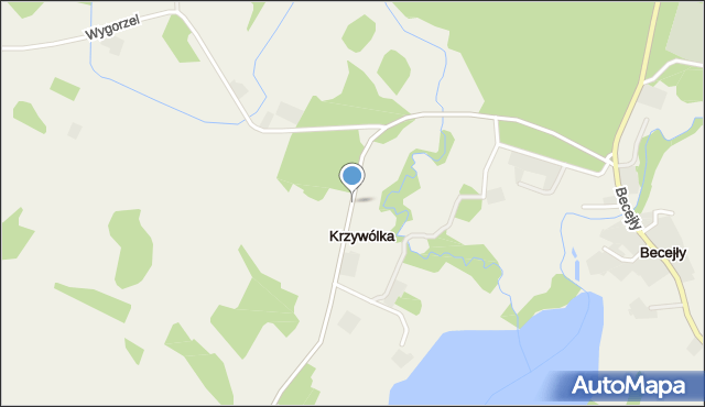 Krzywólka gmina Szypliszki, Krzywólka, mapa Krzywólka gmina Szypliszki