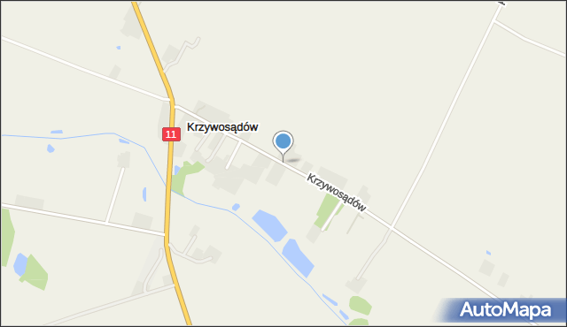 Krzywosądów, Krzywosądów, mapa Krzywosądów