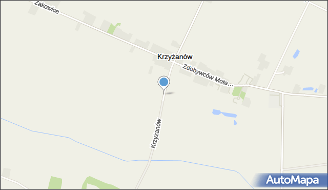 Krzyżanów powiat kutnowski, Krzyżanów, mapa Krzyżanów powiat kutnowski