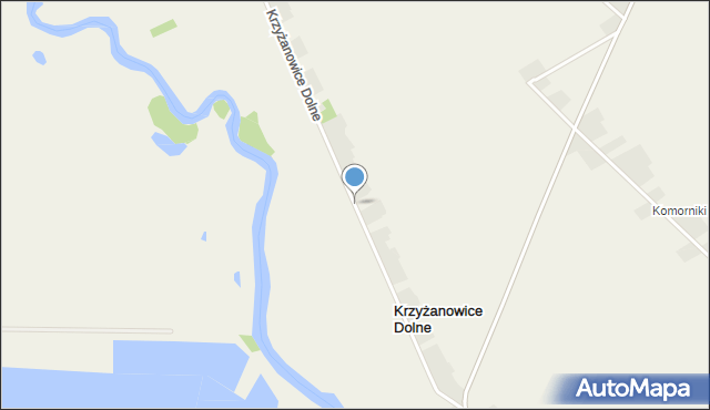 Krzyżanowice Dolne, Krzyżanowice Dolne, mapa Krzyżanowice Dolne