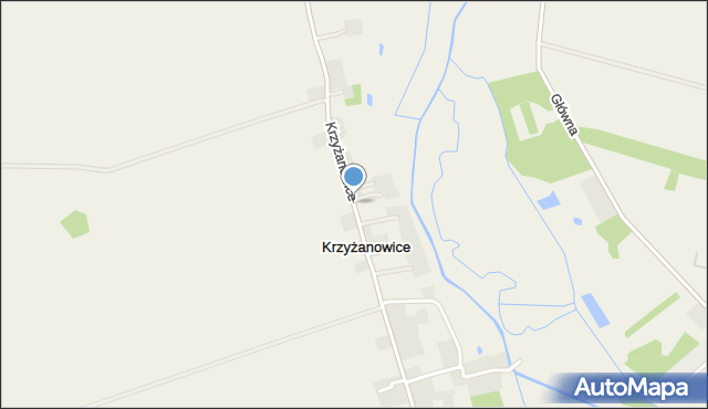 Krzyżanowice gmina Gorzów Śląski, Krzyżanowice, mapa Krzyżanowice gmina Gorzów Śląski