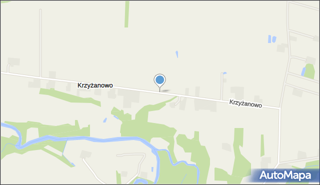 Krzyżanowo gmina Brudzeń Duży, Krzyżanowo, mapa Krzyżanowo gmina Brudzeń Duży