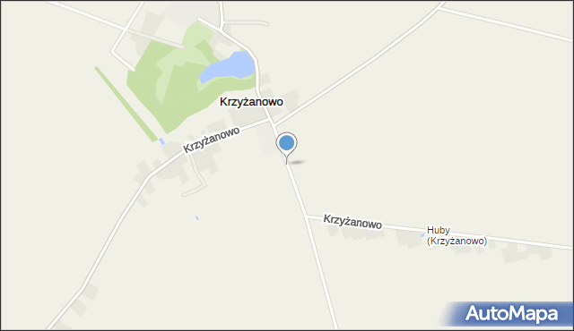 Krzyżanowo gmina Śrem, Krzyżanowo, mapa Krzyżanowo gmina Śrem